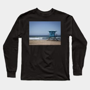 Oceanside California Lifeguard Tower Photo V1 Long Sleeve T-Shirt